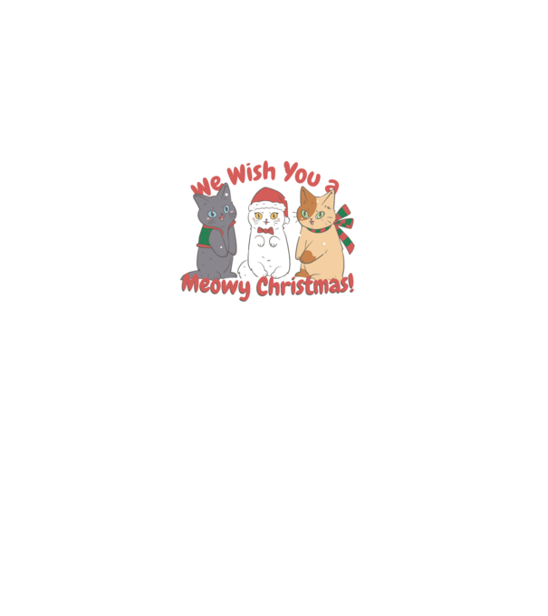 We wish You a Meowy Christmas model negru pe tricou