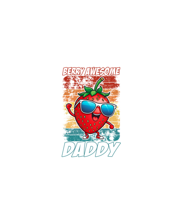 Berry Awesome Daddy Strawberry model negru pe tricou