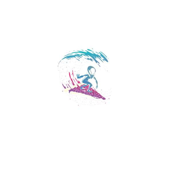 Alien Pizza Surf tricou amuzant model negru pe tricou