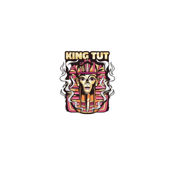King Tut - Faraonul Tutankhamon model gri pe tricou