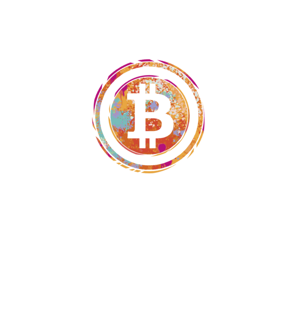 Bitcoin Watercolor model negru pe tricou