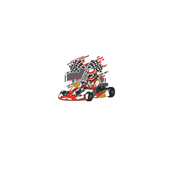 Gokart model negru pe tricou