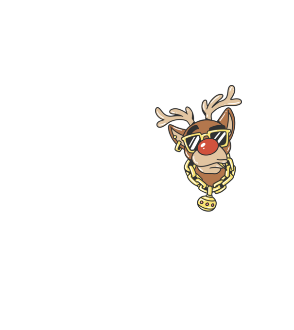 Gangster Reindeer model galben neon pe tricou