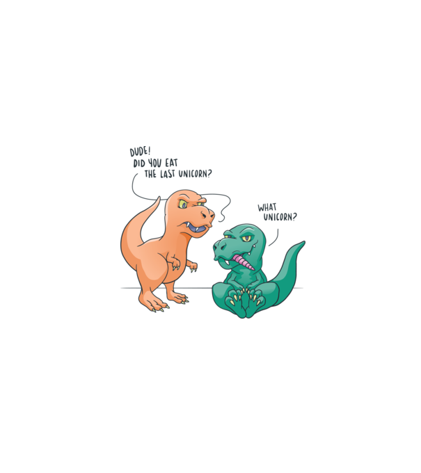 Tricou cu Dinozaur amuzant model alb pe tricou