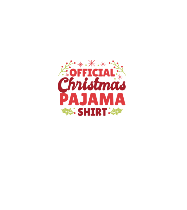 Pijama de Crăciun model alb pe tricou
