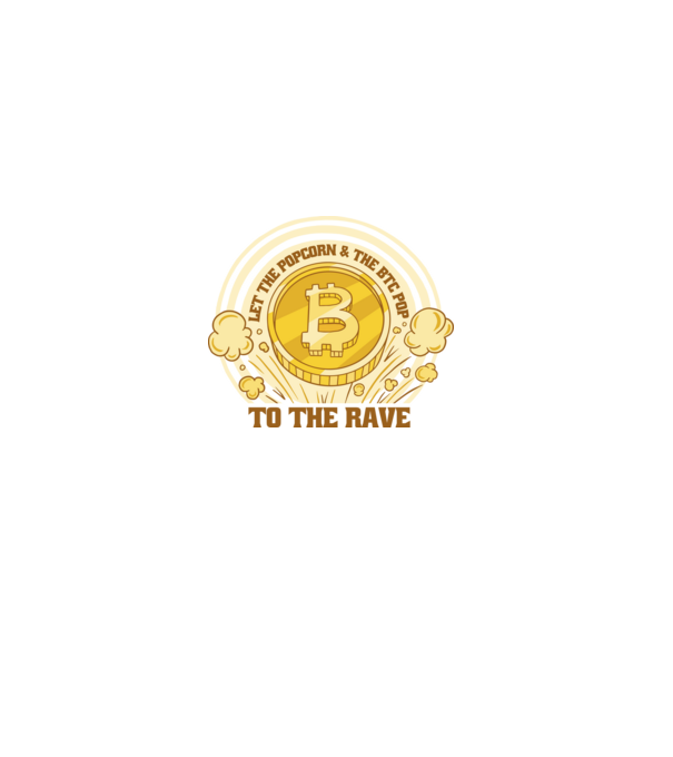 Bitcoin to the Rave model negru pe tricou