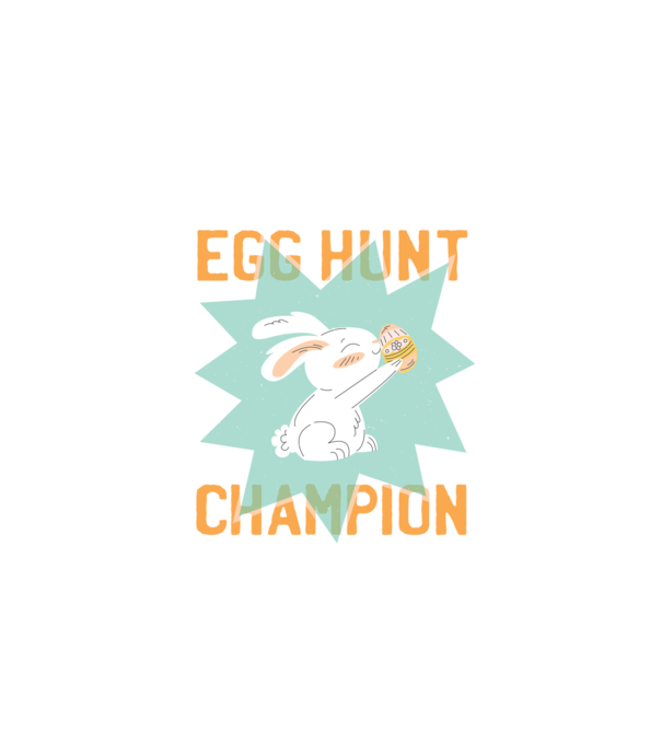 Egg Hunt Champion Campion la vânătoare de ouă model alb pe tricou