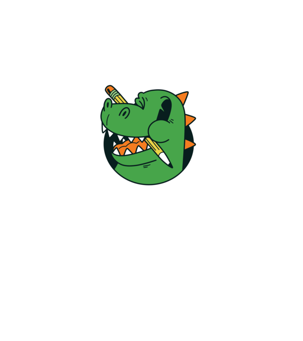 Elev Dinozaur drăguț model nisipiu pe tricou