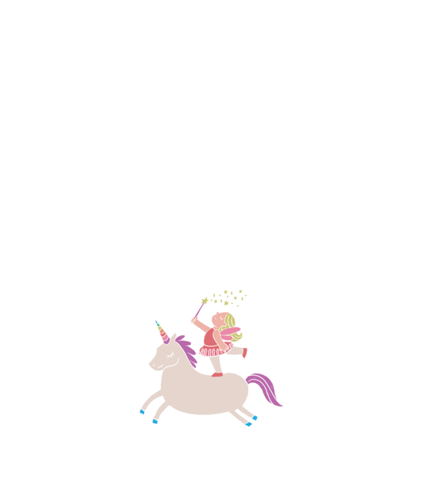 Zână Unicorn model albastru închis pe tricou