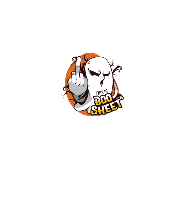 This is Boo Sheet Halloween model negru pe tricou
