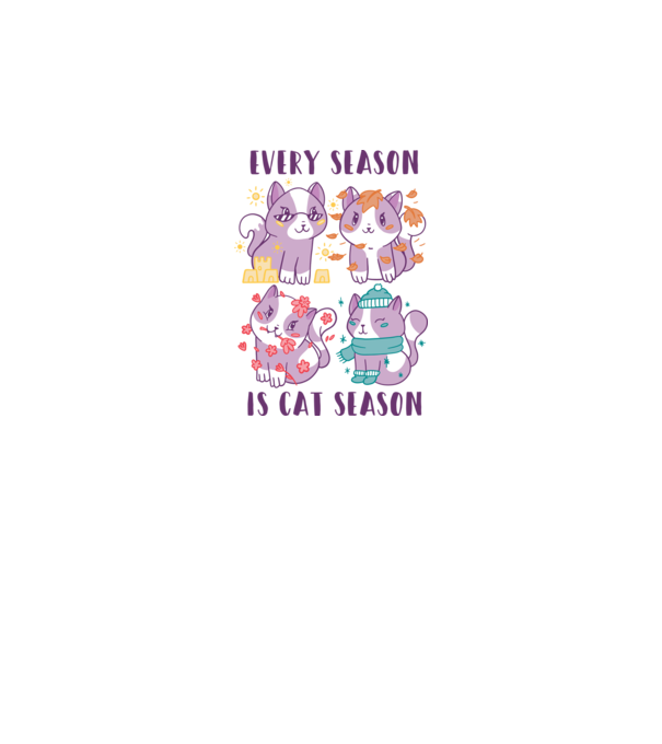 Every Season is Cat Season model alb pe tricou