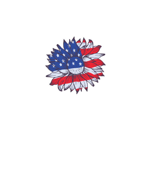 Floarea-soarelui americană Usa Sunflower model alb pe tricou