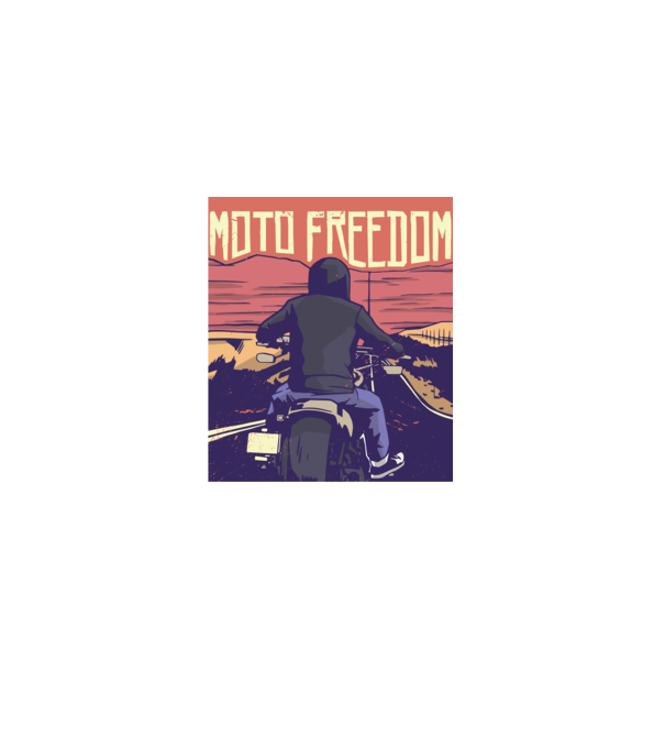 Libertate Motociclist model negru pe tricou