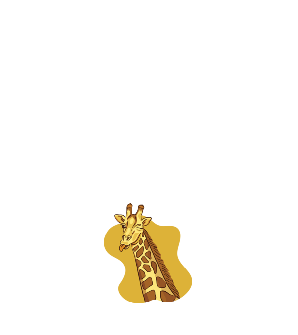 Girafă amuzantă model negru pe tricou