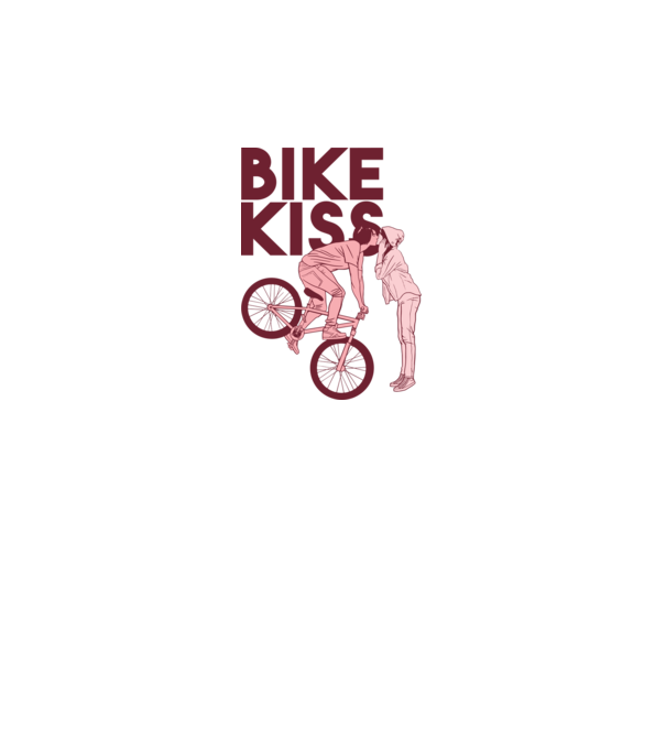 Pupici cu bicicletă model roz pe tricou