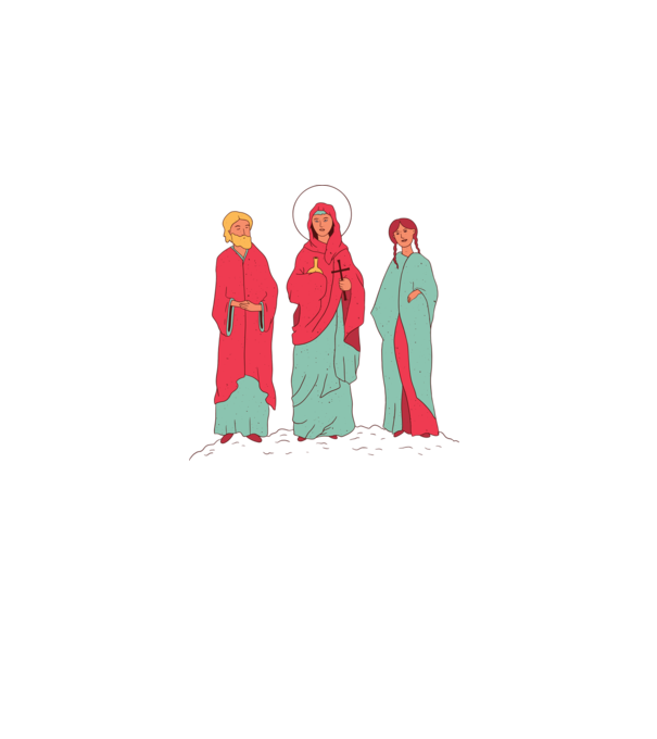 Sfinți model alb pe tricou