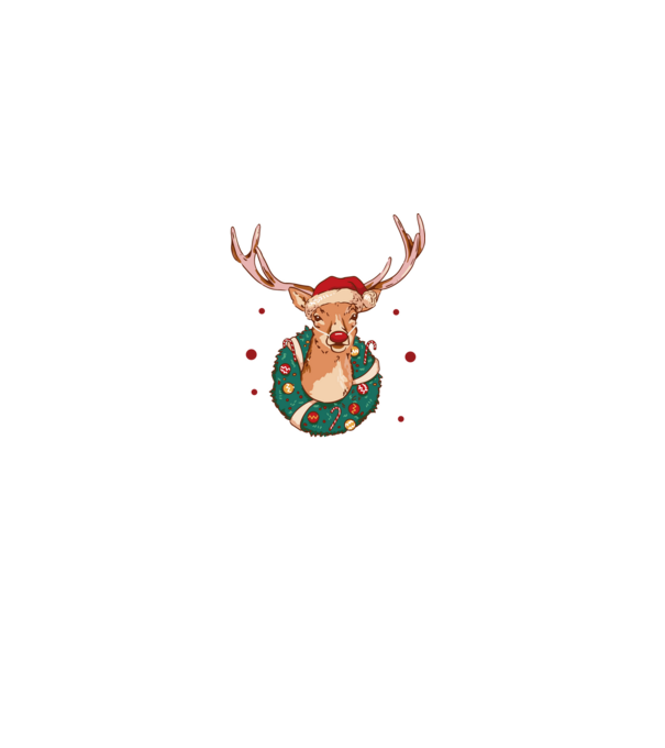 Oh deer, Christmas is here model negru pe tricou