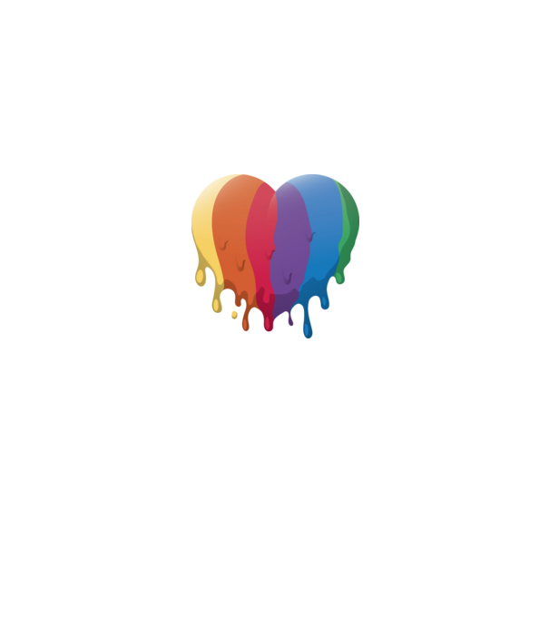 LGBTQ Inimă model negru pe tricou