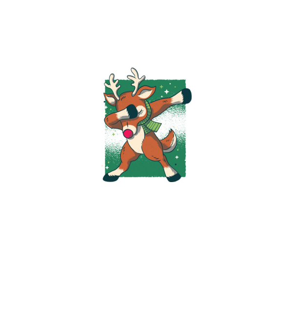 Rudolph DAB model alb pe tricou