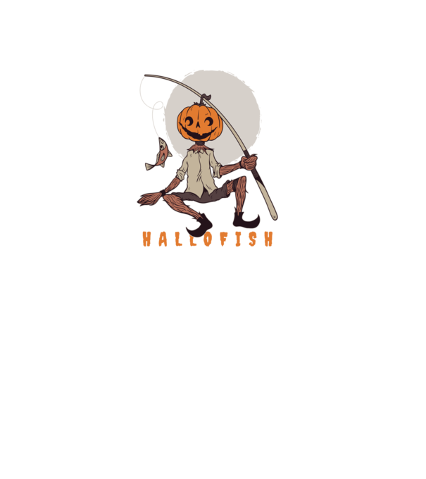 Hallofish - Pescar Halloween model negru pe tricou