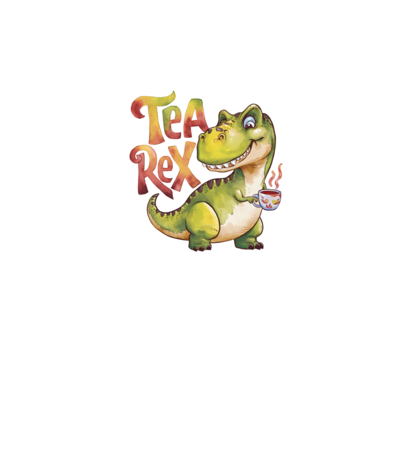 Tea Rex model alb pe tricou