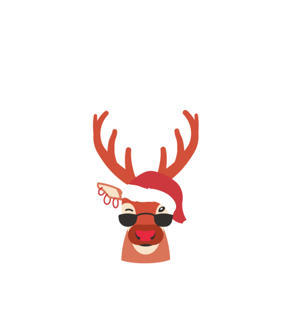 Cool Reindeer Rudolph model negru pe tricou
