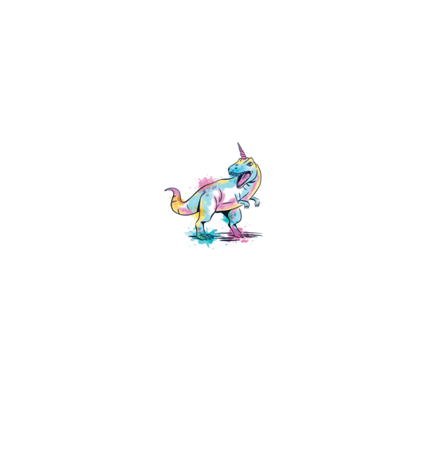 Unicornsaurus - Dinozaur Unicorn model alb pe tricou