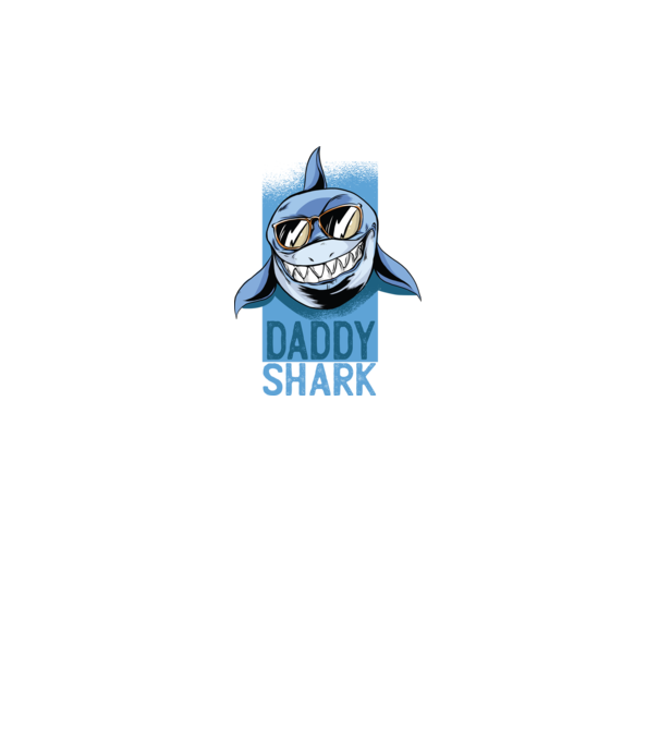 Daddy Shark tricou pentru tata model gri pe tricou