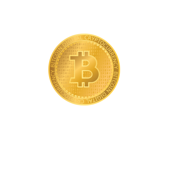 Monedă de aur Bitcoin model negru pe tricou