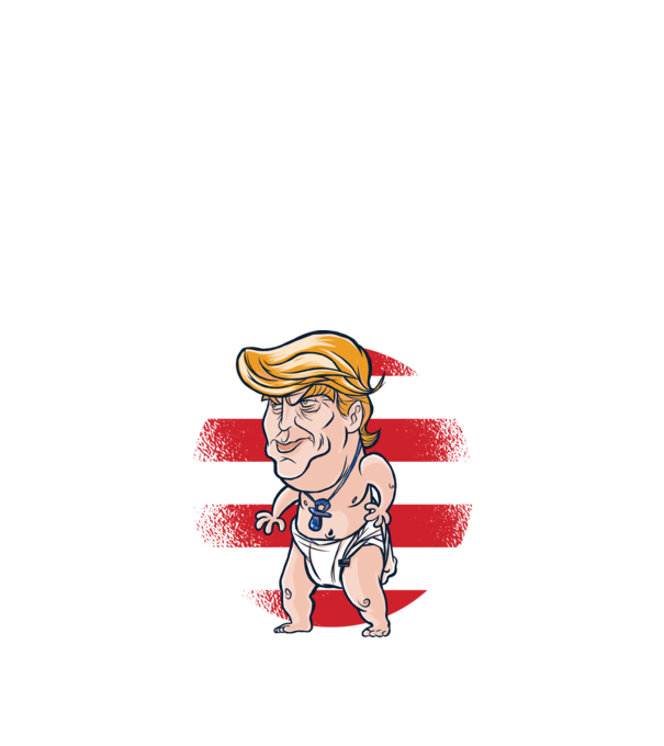 Trump Baby tricou amuzant model albastru închis pe tricou
