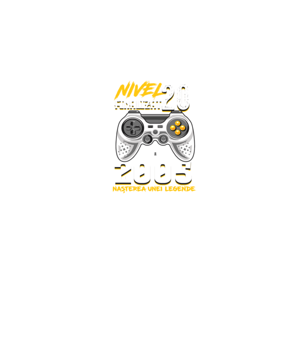 Nivel Finalizat 20 2005 model negru pe tricou