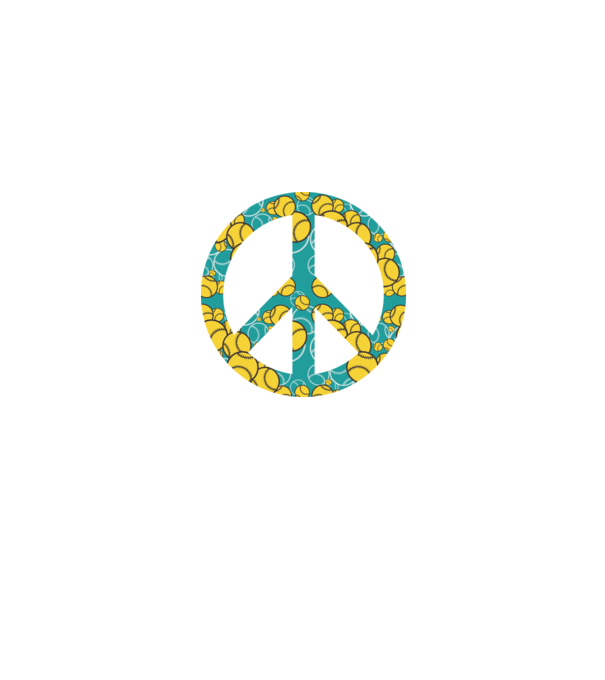 Simbol Baseball Peace model negru pe tricou