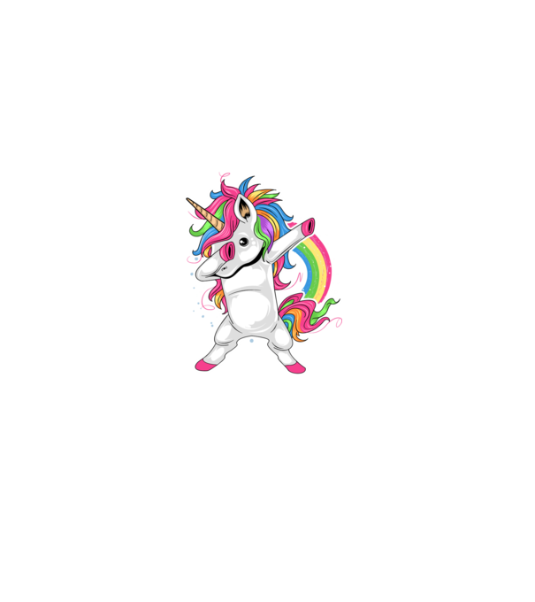 Unicorn Dab model albastru închis pe tricou