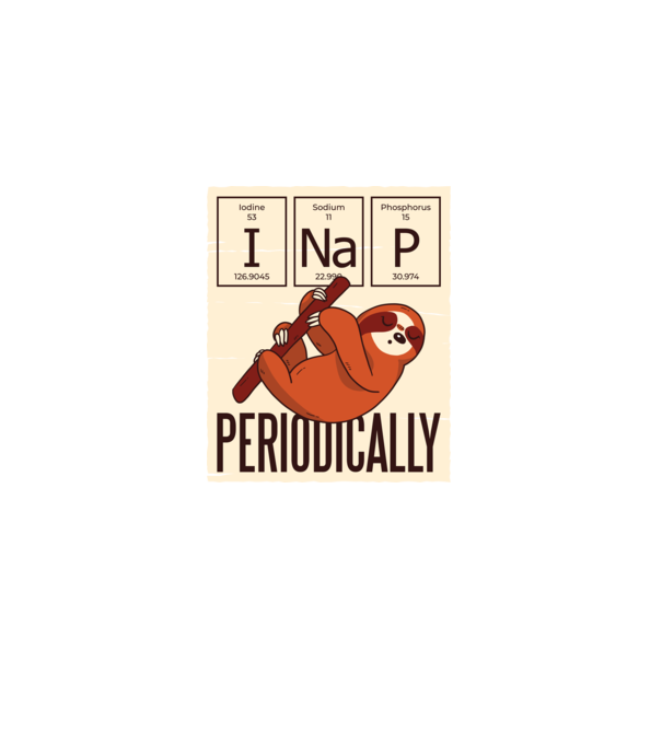 I NaP Periodic tricou leneș model negru pe tricou