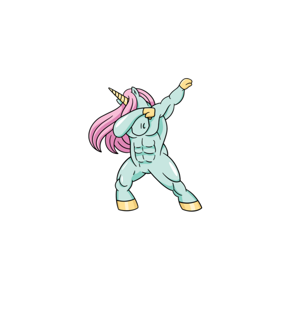 Unicorn Body Building DAB model albastru deschis pe tricou