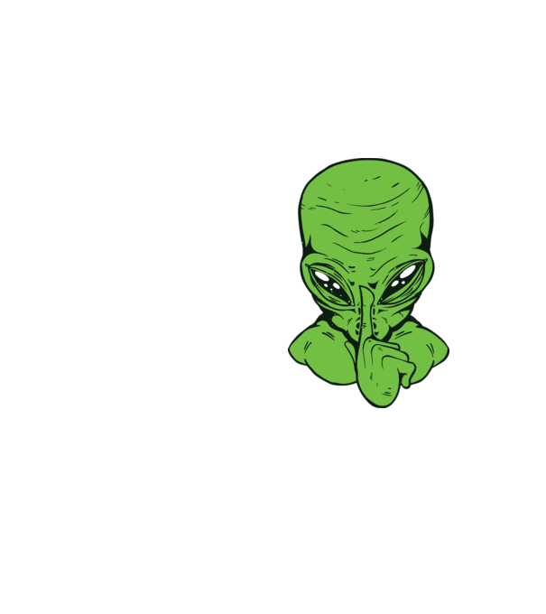 Alien Psst model galben neon pe tricou