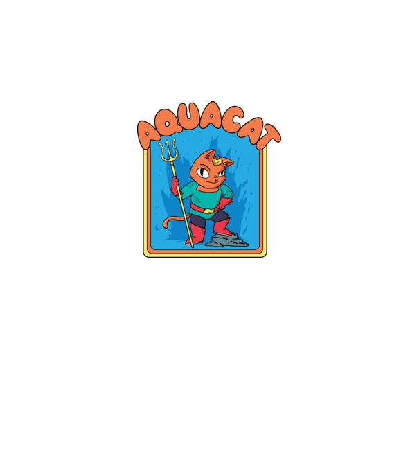 Aquacat model albastru regal pe tricou