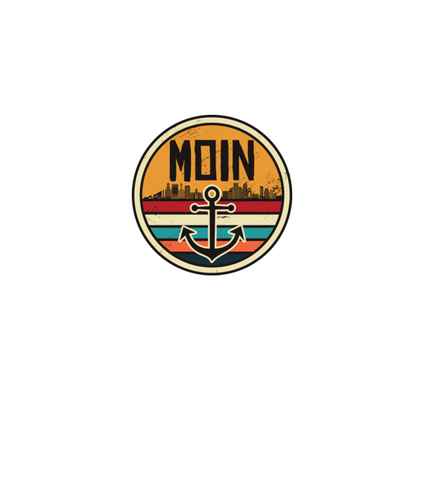 Ancoră Moin model negru pe tricou
