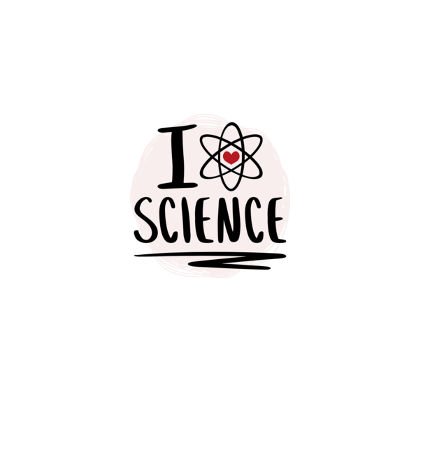 I Love Science știință model negru pe tricou