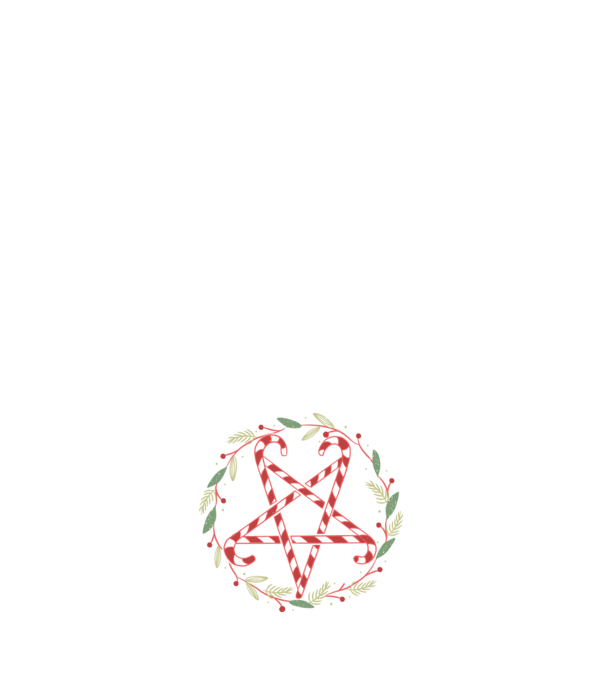 Pentagrama de Crăciun model alb pe tricou