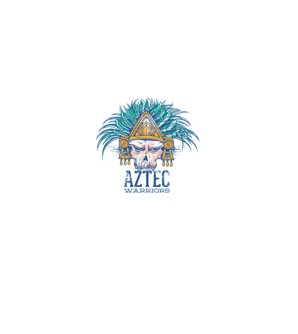 Aztec Warriors model alb pe tricou