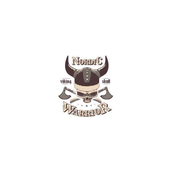 Nordic Warrior model negru pe tricou