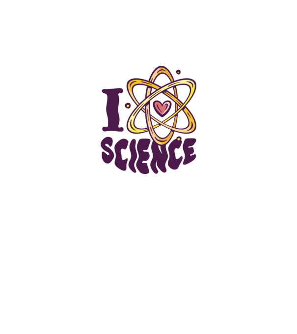 I Love Science știință model alb pe tricou