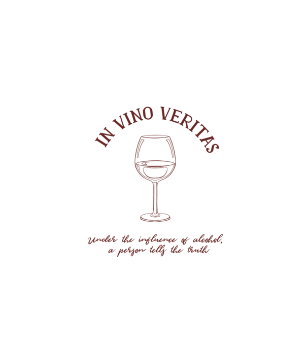 In Vino Veritas - Adevărul este în vin model alb pe tricou