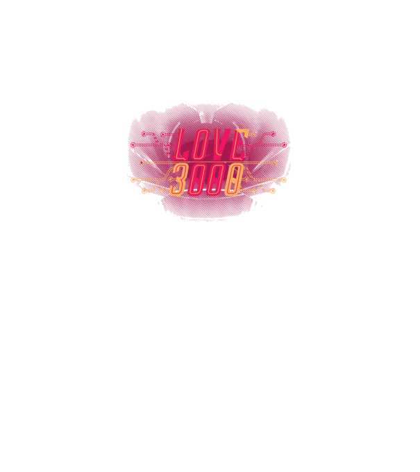 Love 3000 model negru pe tricou