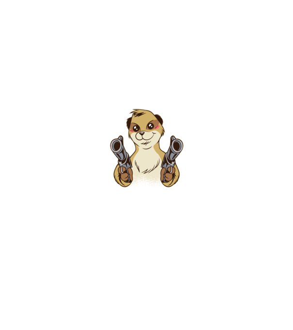 Pew Pew Pew Madafakas Suricată model negru pe tricou
