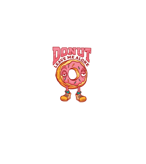Donut leave me alone model alb pe tricou