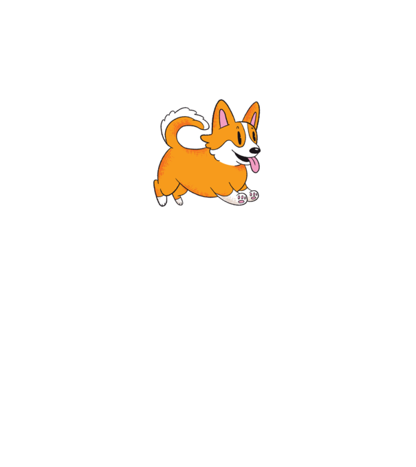 Tată de Corgi model negru pe tricou