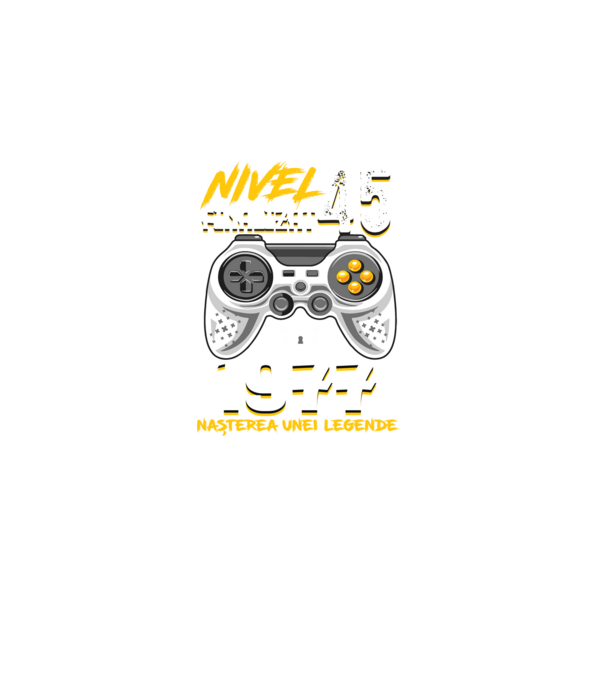 Nivel 45 finalizat. 1977 nașterea unei legende model negru pe tricou