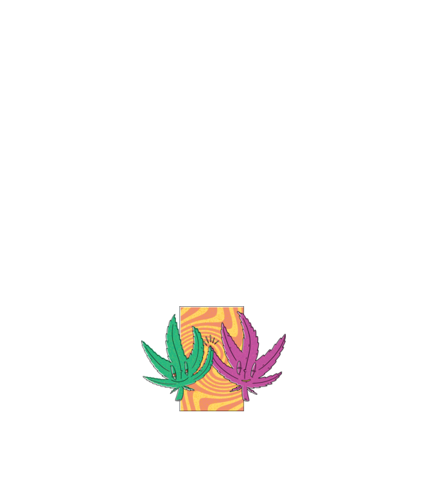 Frunze marijuana salut model albastru închis pe tricou